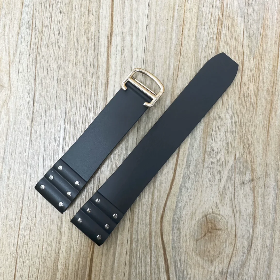 21mm Waterproof rubber watch strap Silicone watchband Folding buckle bracelet for CARTIER SANTOS DE CARTIER