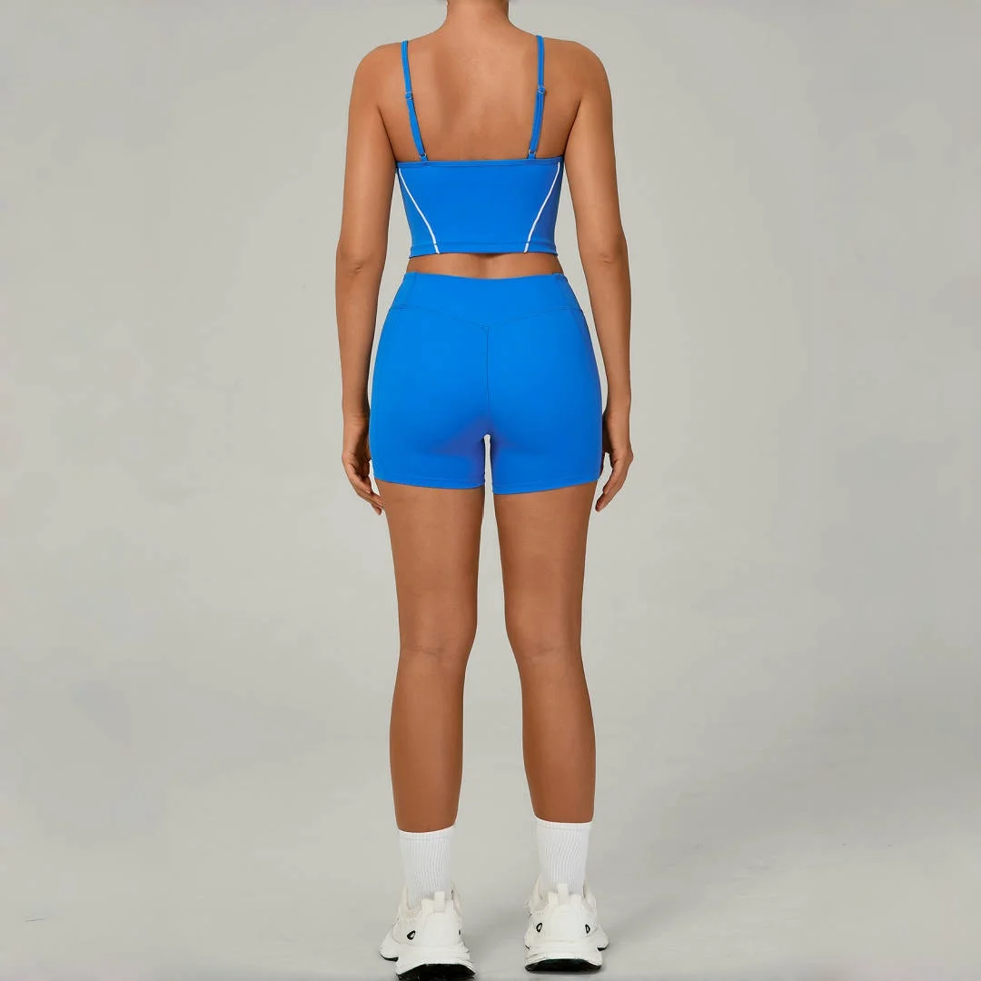 

Комплект для йоги, фитнес, высокая талия, подтяжка бедер, плотный телесный цвет, открытая спина, регулируемый плечевой ремень, жилет, тренировочная одежда, спортивная одежда для спортзала