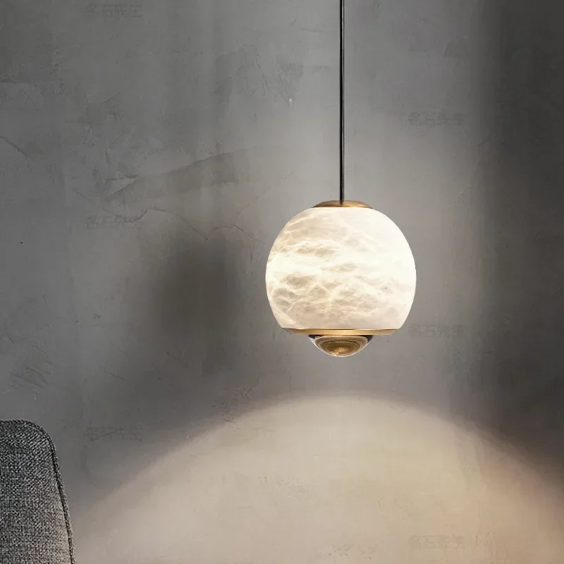 Moderna lampada a sospensione in marmo LED lampadario di lusso per comodino soggiorno sala da pranzo cucina isola regolabile decorazione della casa