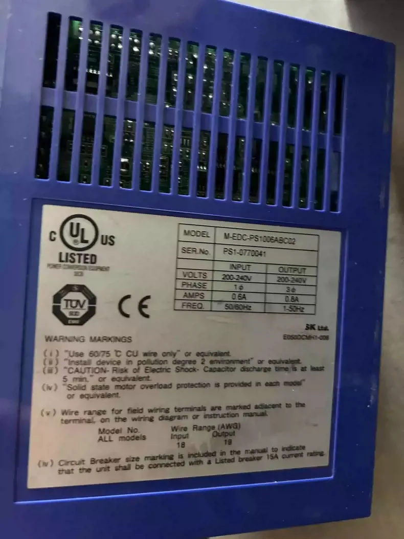 EDC-PS1006ABC02-A EDC-PS1006ABC01 Servo Drive para NSK