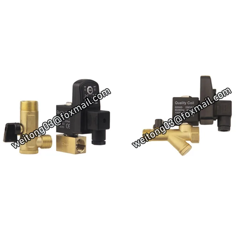 

Электромагнитный клапан слива таймера 0200D, автоматический сливной клапан воздушного бака для воздушного компрессора G1/2"