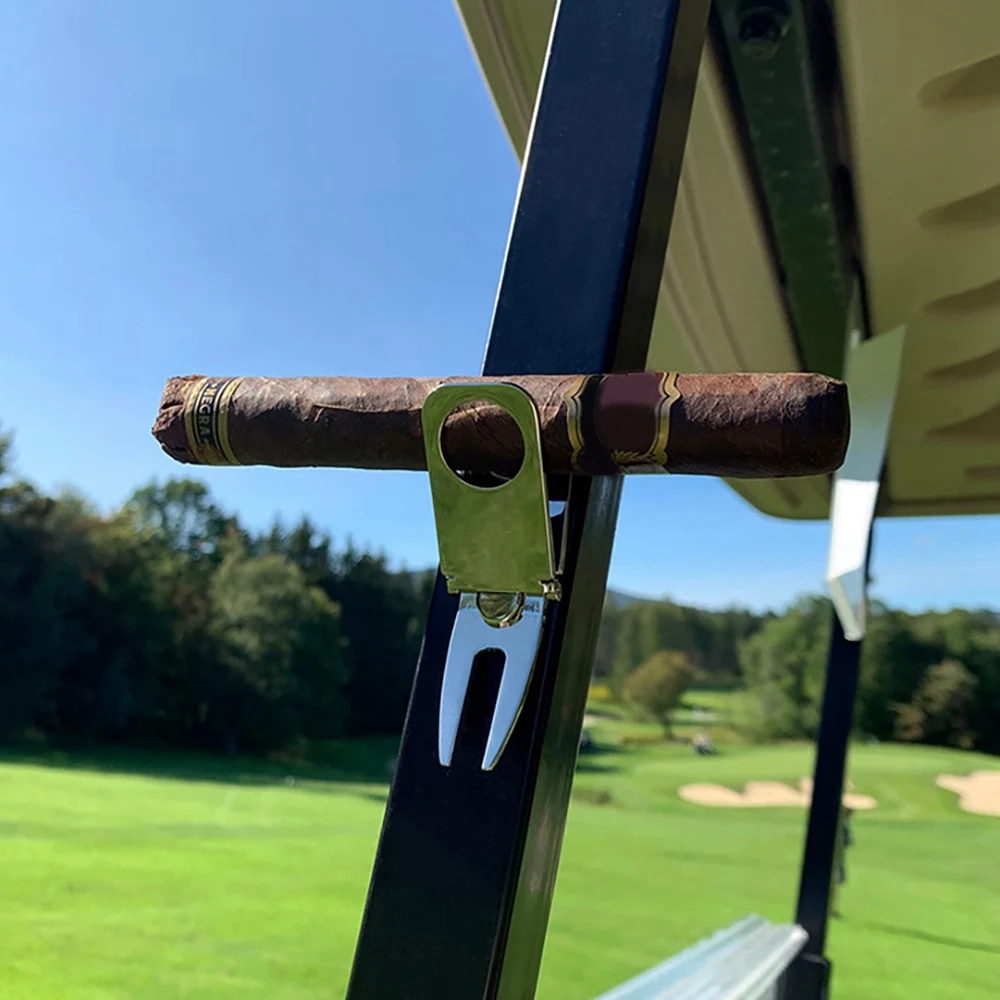 

Budget-Friendly Magnetic Cigar Holder Golf Divot Marker Tool Portable Golf Cart Cigar Holder Clip Multipurpose Golf Accessories
