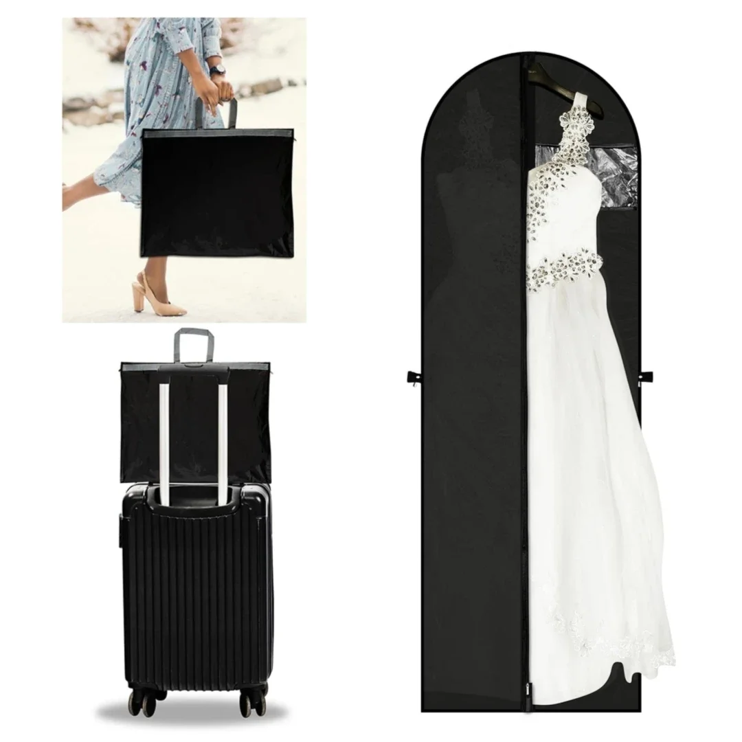 60x180cm Kleidung Staubschutz Kleidungsstück Anzug Kleid Jacke Kleidung Mantel Staubdichte Abdeckung Schutz Reisetasche Anzug Hochzeitskleid Abdeckung – Detail 5