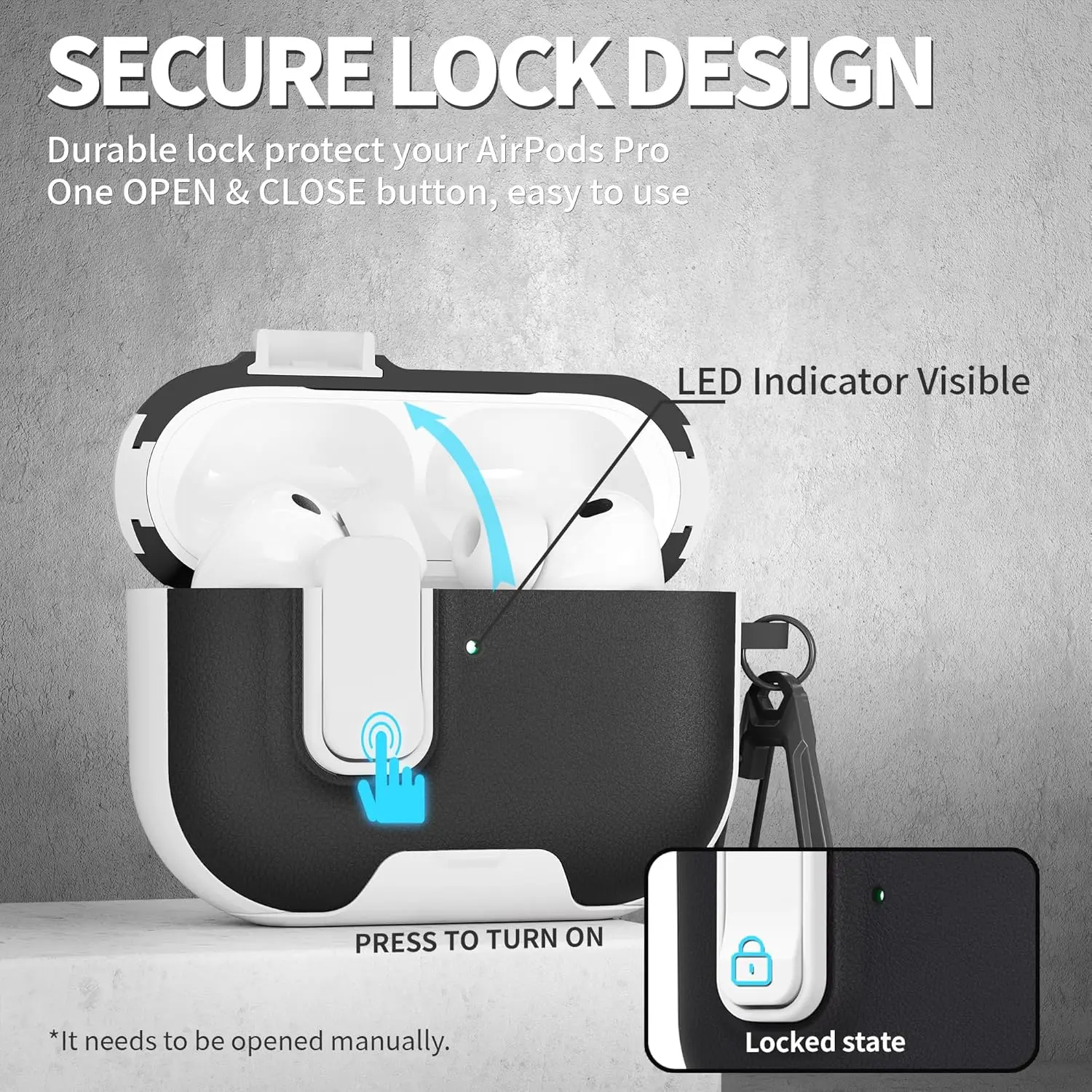  For Airpods Pro 3 Case Leather Business Earphone Case Phone Holder Stand Case For Apple AirPod3 Pro3 With Lock Protective Case - view 2