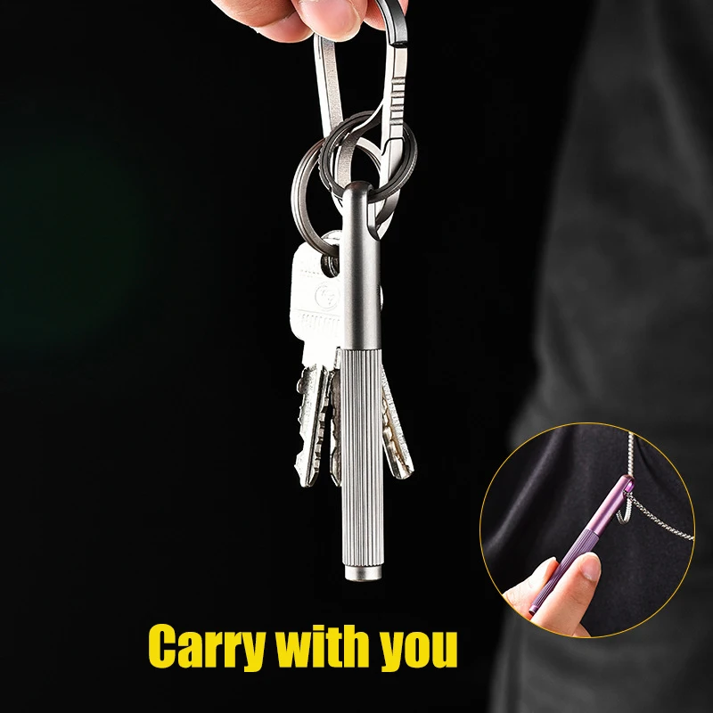 Imagem -03 - Caneta Tática de Liga de Titânio Tc4 Colar Pingente Portátil e Compacto Caneta Mini Signature Autodefesa Ferramentas Portáteis Edc 87 mm