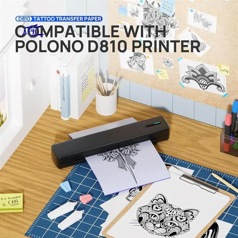 

AF91-Tattoo Transfer Paper, A4 Size Thermal Stencil Paper For Tattoo Transfer Kit - DIY Tattoo Tracing Paper