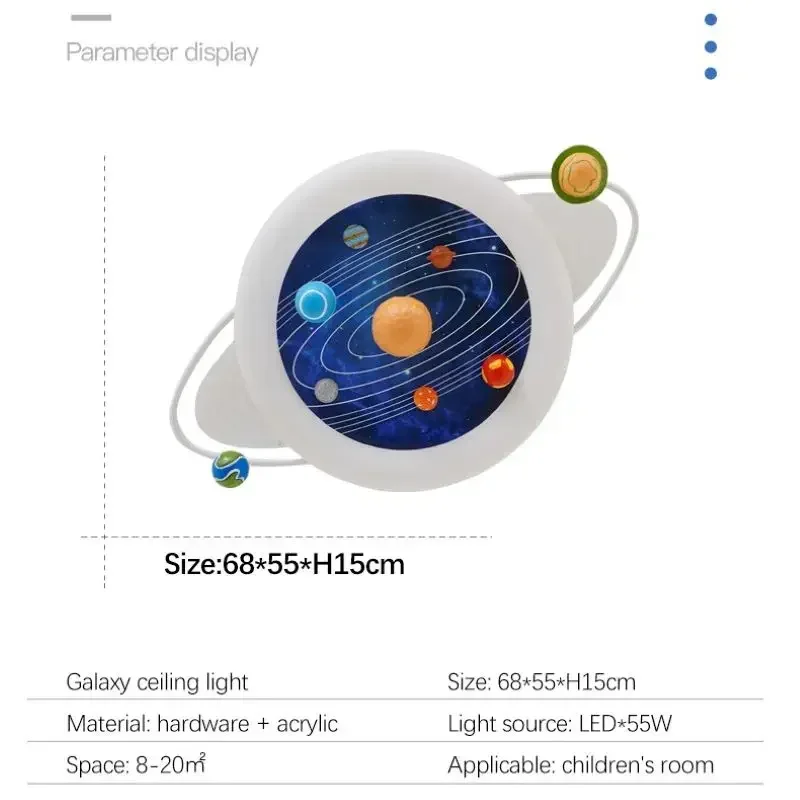 Imagem -06 - Candeeiro Planetário de Led Nórdico Moderno e Minimalista Quarto Infantil Decoração de Interiores Luminárias Criativas