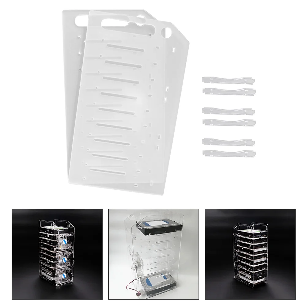 

10 Layer 3.5 Inch Hard Drive Bracket Diy Hard Disk Rack Multi-Layer Mounting Kit Storage Hollow Design Heat Dissipation