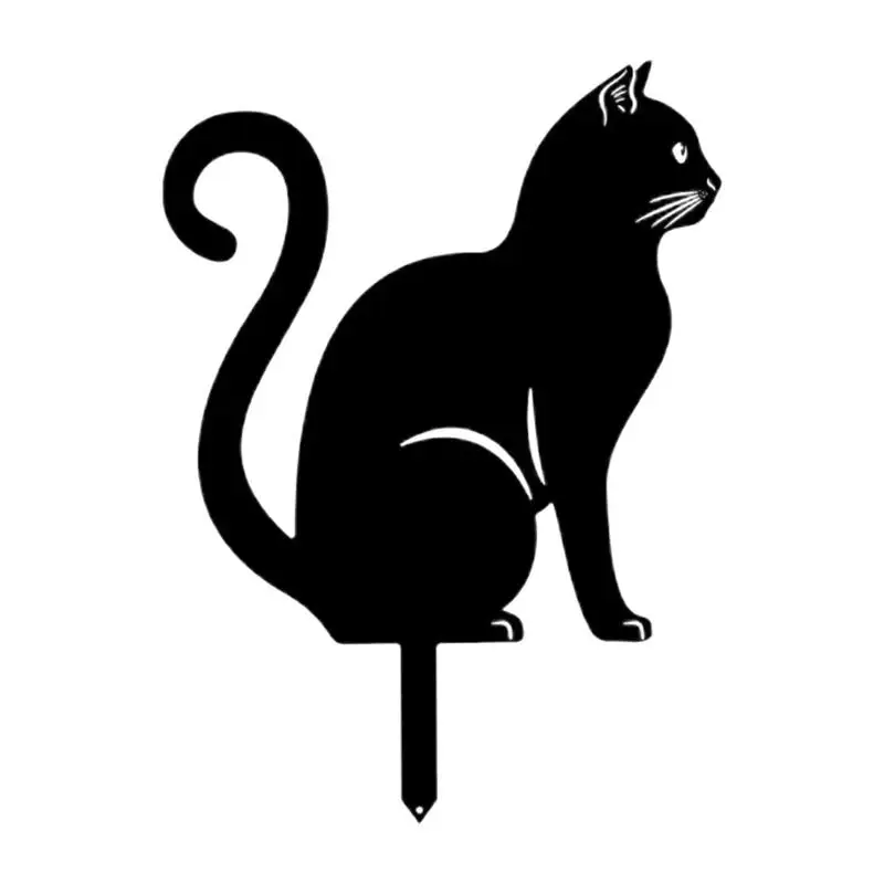 

Cat Silhouette Metal Cat Stakes Garden Statues Fine Craftsmanship Cat Silhouette Lawn Decorations For Yard Lawn Patio Cat Lovers