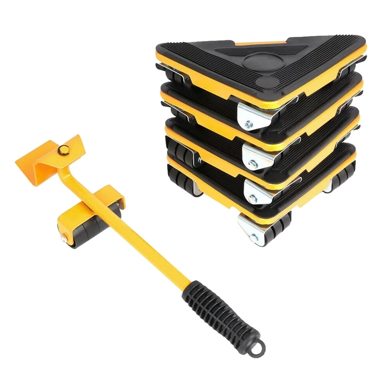 SEWS-Furniture Lifter Profession Heavy Furniture Roller Move Tool Set Wheel Bar Mover Slider Transporter Kit Max Up For 300Kg