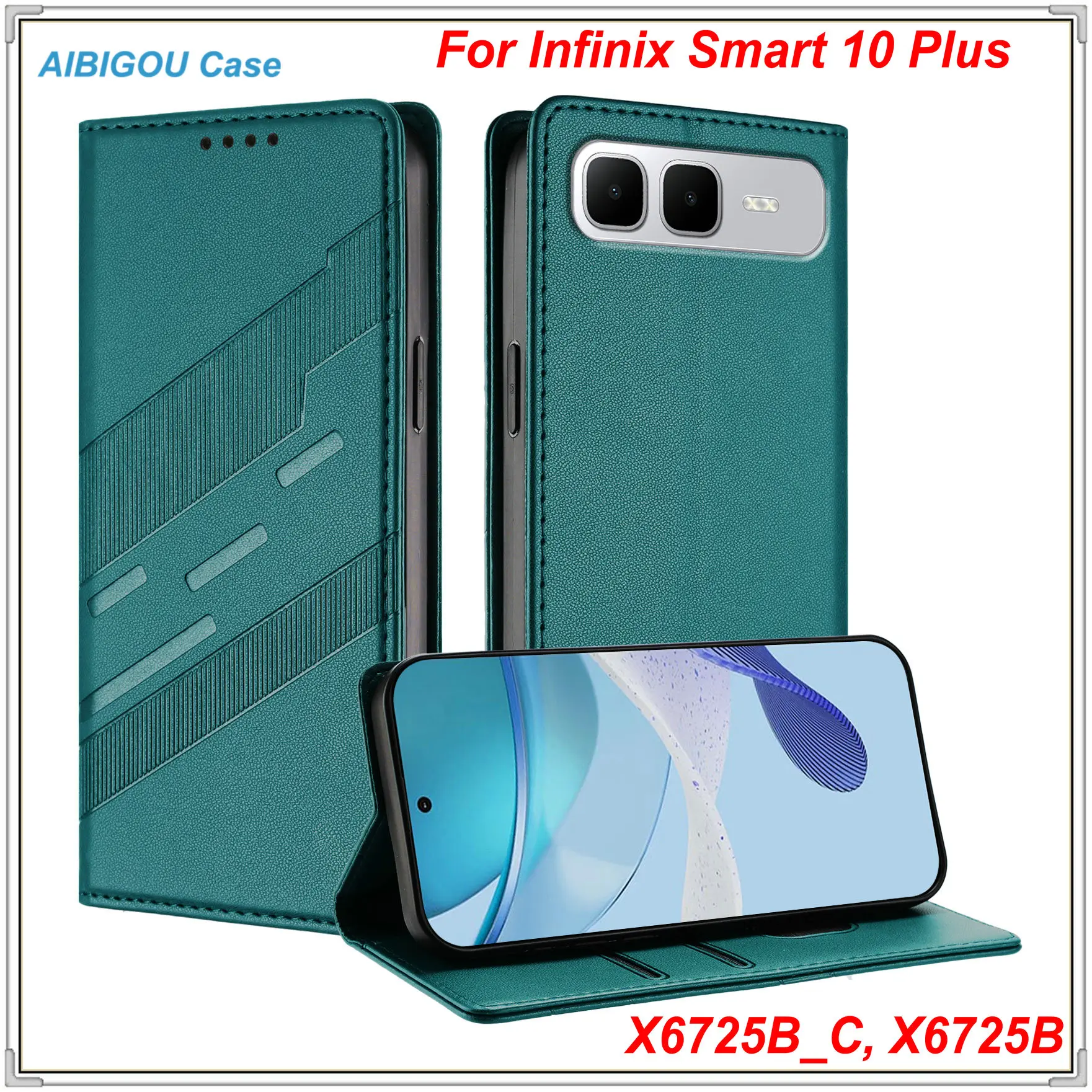 

Роскошный кожаный чехол для Infinix Smart 10 Plus X6725B в стиле ретро, кошелек с книгой, откидной магнит, полное покрытие, Smart10 Plus, сумки для телефона