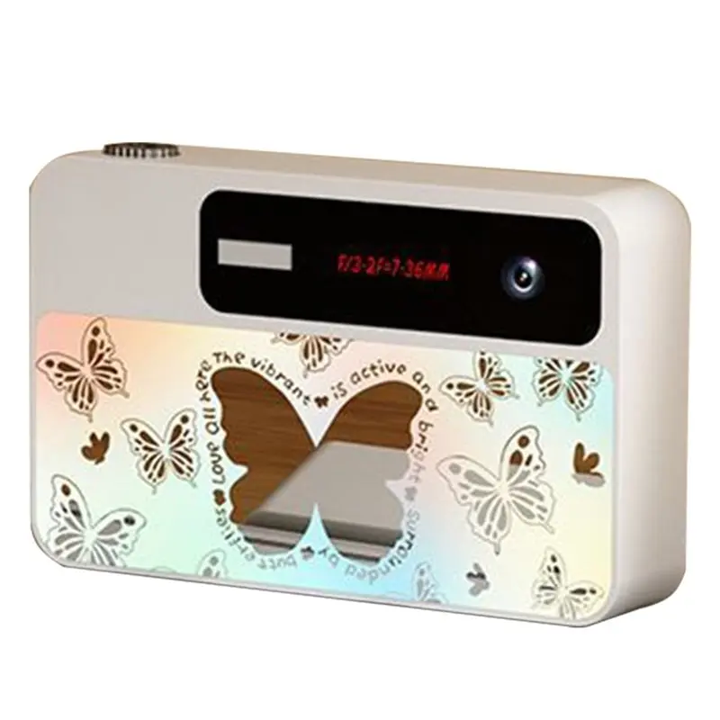 

AT82-Mirror-Finish Butterfly Gradient Portable CCD Point-And-Shoot Camera Retro Entry-Level Mini Digital Camera