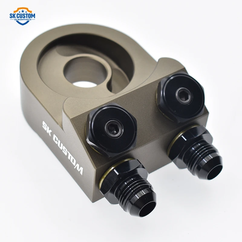 

Universal No-Thermostat Thermostat Oil Cooling System Oil Filter Adapter