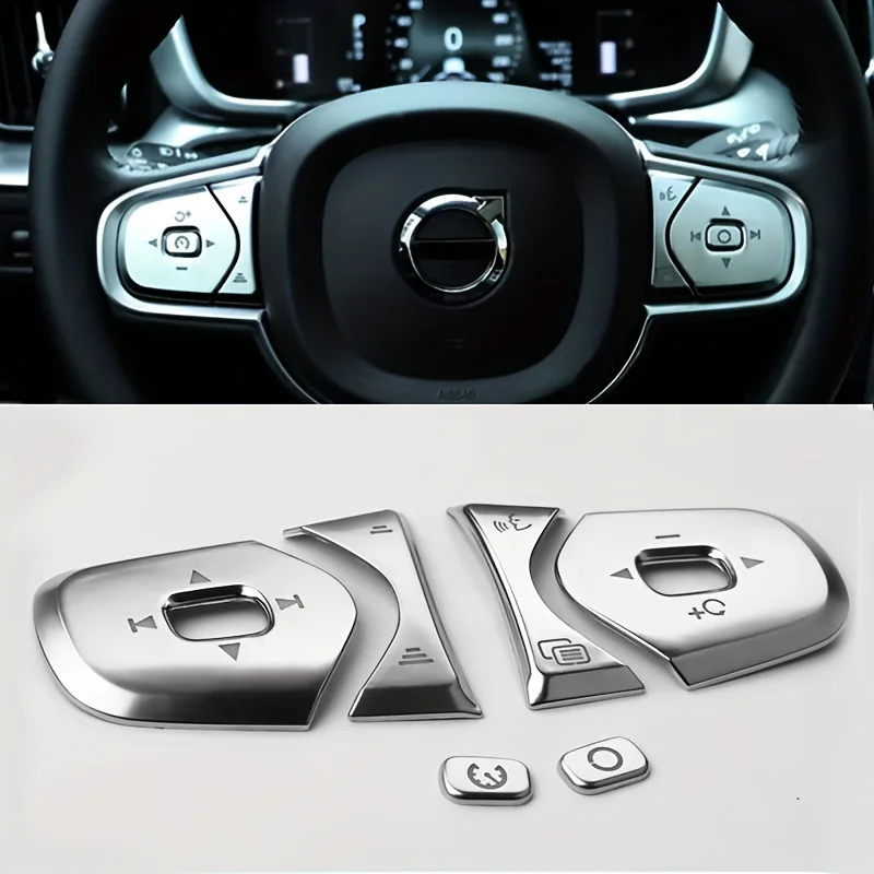 For Volvo Models Including the XC90, S90, V90, XC60, S60, and V60, Featuring Steering Wheel Left and Right Button stickers
