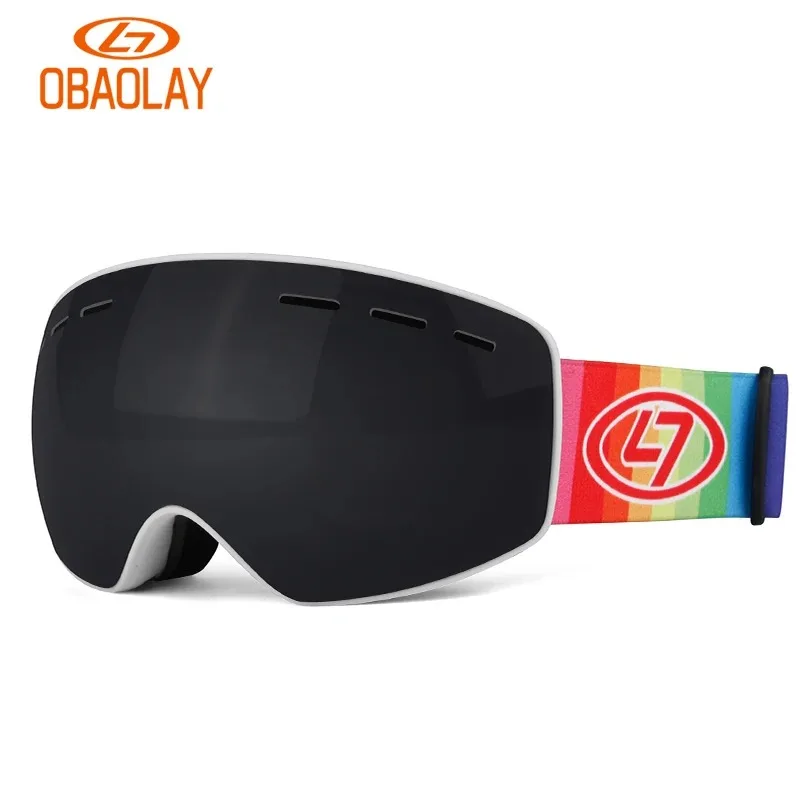 OBAOLAY Children Ski Goggles Snowboard Glasses Double Glasses Lens Anti Fog Anti UV Best Snow Sports Glasses