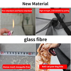 Fibrellass-Magnetbildschirm, Netto-Anti-Moskito, Fliegeninsektenbildschirm-Netz, automatisches Closin, einfache Installation, benutzerdefinierte Größe 6 Hauptverkaufsstudie - №2