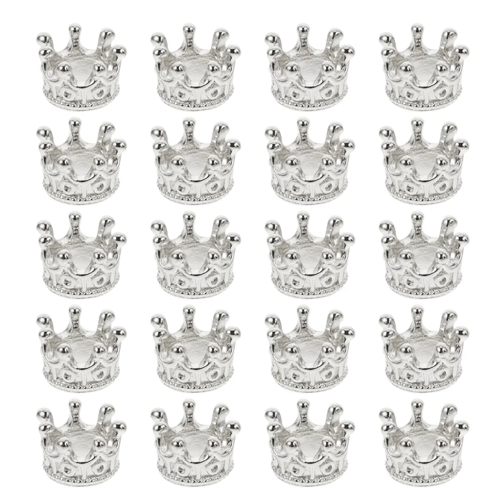 120 Pcs Vintage Jewelry DIY Accessories Alloy Crown Charms Pendants Chic Mini Crowns Zinc for Crafts