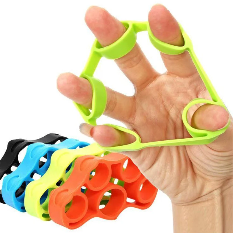 

Silicone Finger Gripper Gym Hand Grip Resistance Band Wrist Stretcher Elastic Five Finger Expander Strength Trainer Exercise