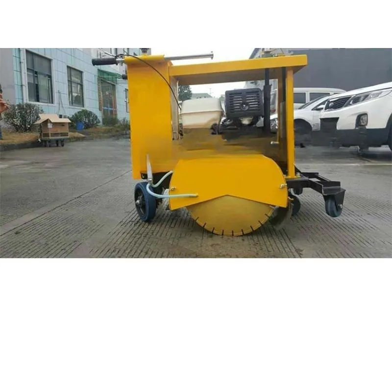 Manhole cover cutting machine, hand push round manhole cover slotting machine