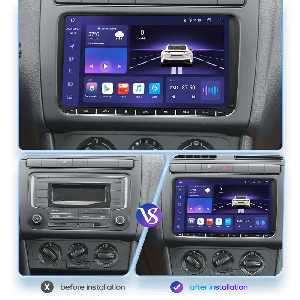 Android Car Multimedia for VW Amarok GOLF 5 POLO PASSAT B6 CC CADDY Radio TOURAN SCIROCCO Jetta Carplay Auto Radio Audio Player