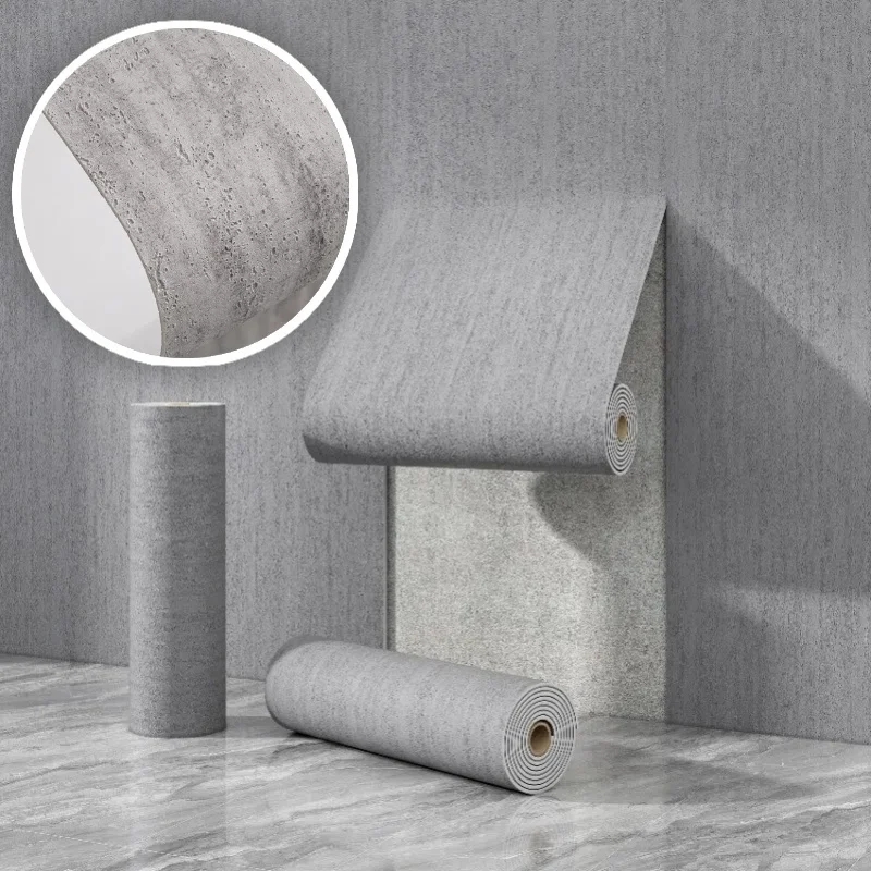 Self-Adhesive Peel and Stick Wallpaper Imitation Natural Stone Fake Travertine Wall Decor Wall Stickers for Living Room Bedroom