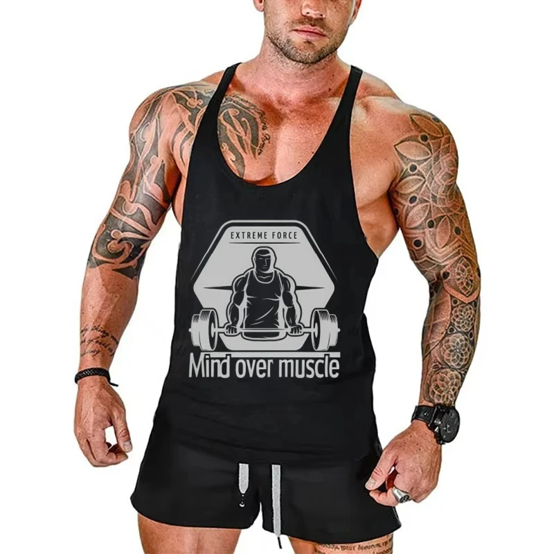 

Fashion Print Men's Tank Tops Summer Quick Dry Breathable Gym Tees Y2k Casual O-neck Sleeveless Shirt Outdoor Fitness Sport Vest