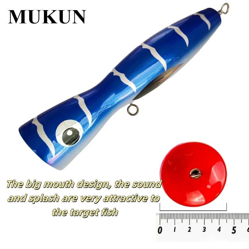 

MUKUN 115gTrolling Wood Stickbait Pencil Popper Tuna Boat Fishing Lure Topwater Long Casting Wobbler Carp Artificial Leurre