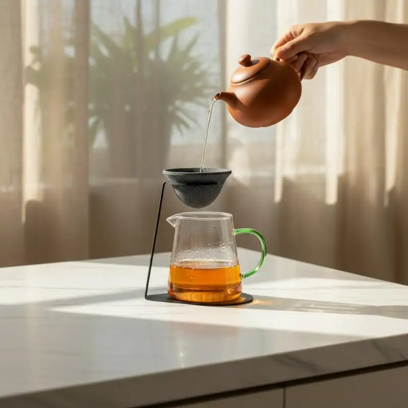 New Heat Resistant Ceramic Microporous Tea Strainer Set Suitable For Brewing Tea Coffee Reusable Easy To Clean New Year's Gift