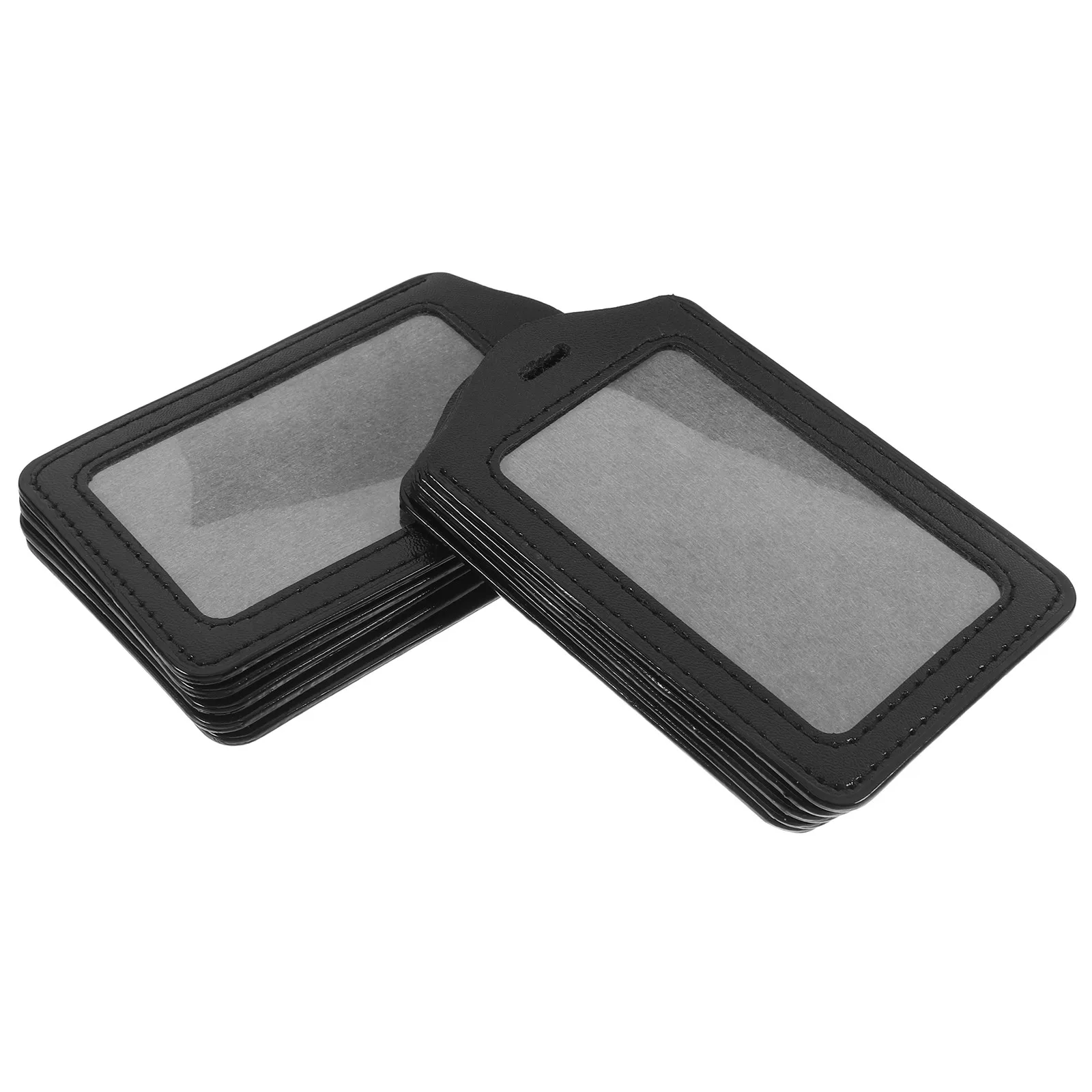 10Pcs Id Badge Cover Vertical Card Holder Clear Protective Sleeve for Badges Ids Credit Cards Lightweight Portable Secure Fit