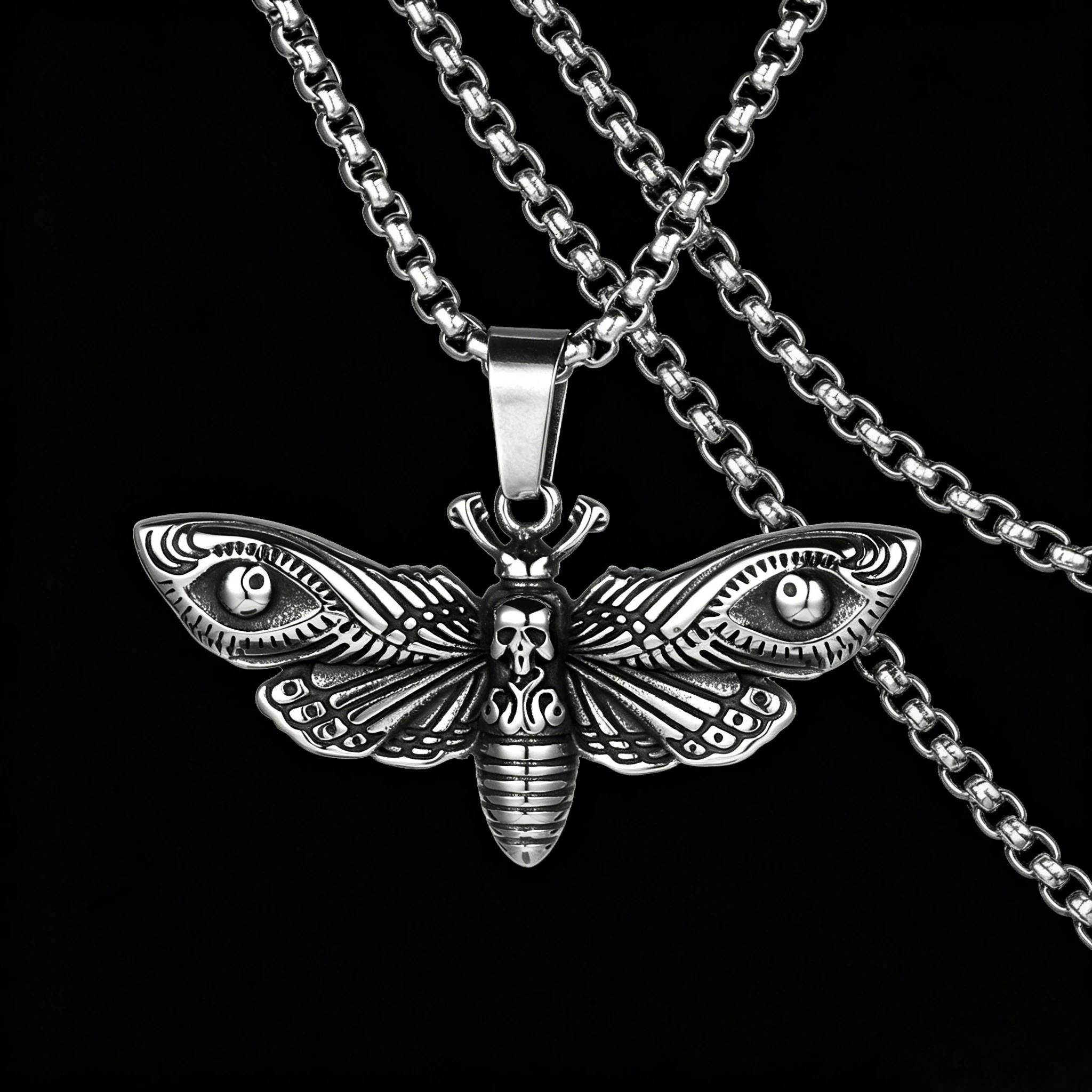 Men Accessories Neck Chain - Vintage Moth Pendant Necklace For Men