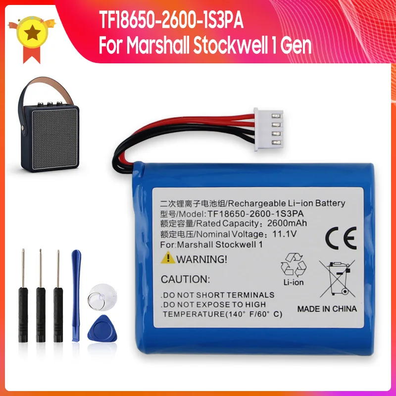 

Replacement Battery TF18650-2600-1S3PA For Marshall Stockwell 1 Gen Bluetooth Speaker Quality Batteries 2680mAh With Tool