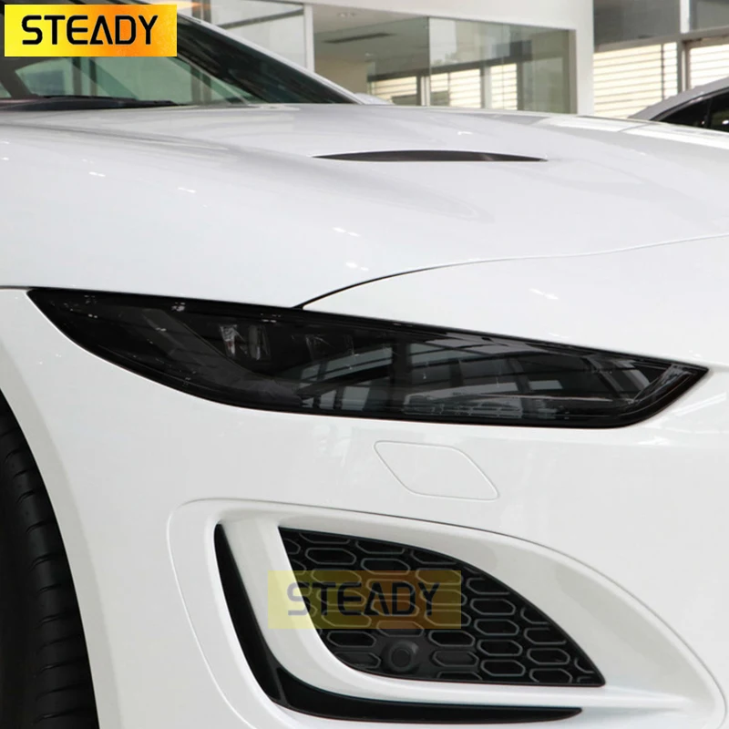 

2 Pcs Car Headlight Protective Film Vinyl Transparent Black TPU Sticker For Jaguar F Type X152 2013-Present Accessories