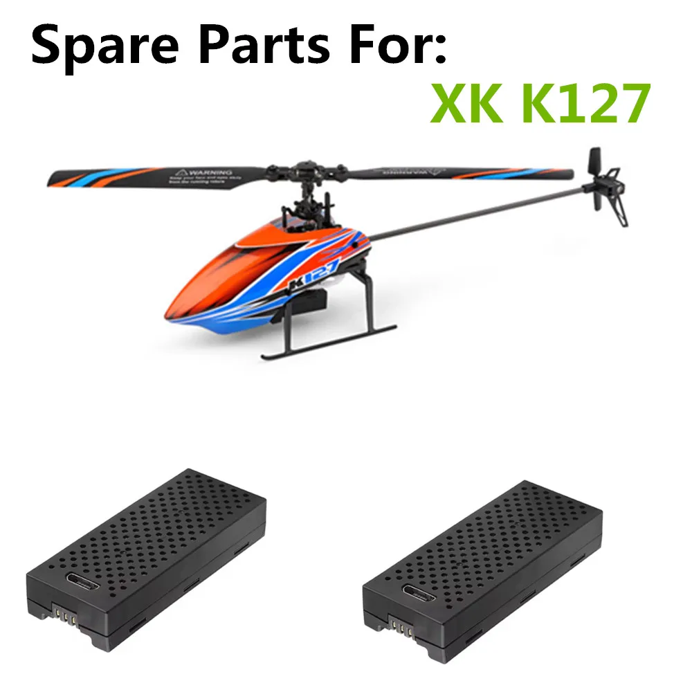 

XK K127 Battery 3.7V 400mAh For K127 RC Helicopter Spare Parts K127 Batteries