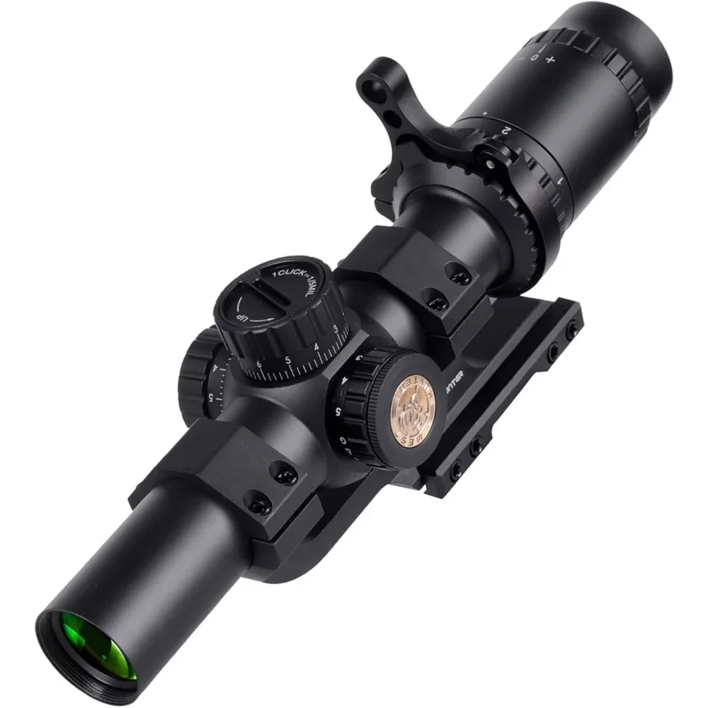 Riflescope, 30 mm Red Green Illumination Tactical Precision 1/5 MIL Compact Shooting Scope | 2 Kinds of Reticles