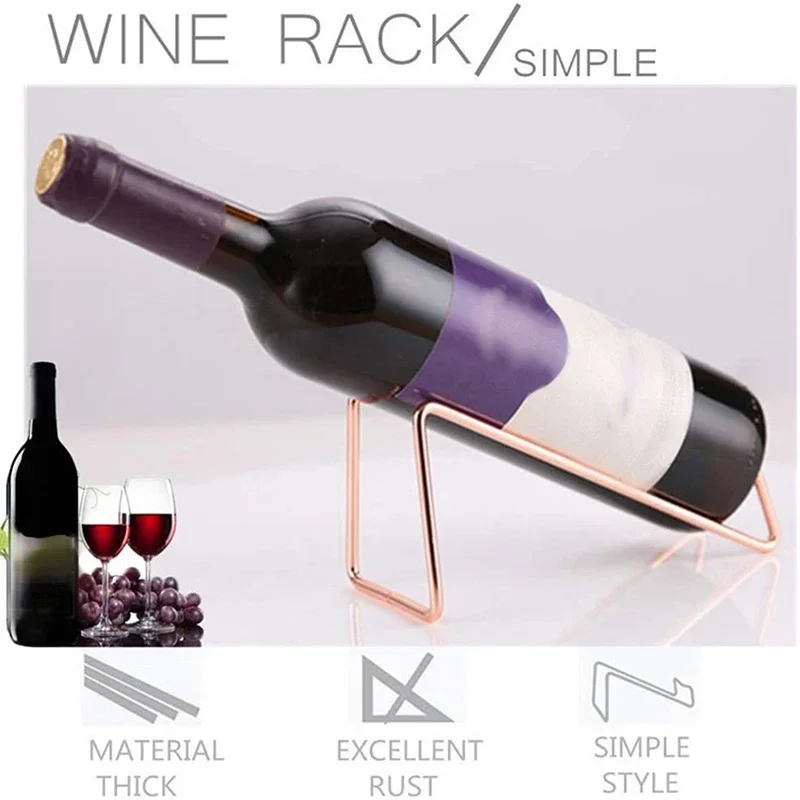 New Stainless Steel Household Wine Rack Display Bottle Beer Holder Champagne Stand Drink Shelf Bar Counter Decoration