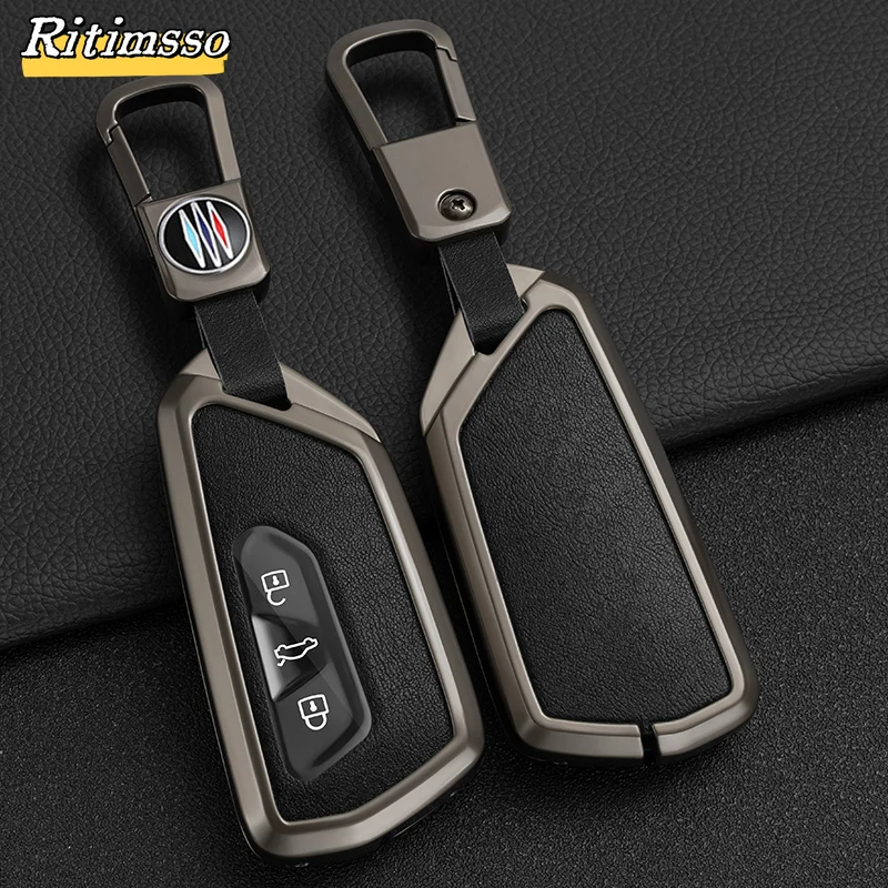 Alloy Car Key Cover for VW Golf 8 Shell Key Cover for Skoda Octavia A8 MK4 Mk8 2020 2021 Seat Leon Mk4 Cupra Formentor Protector