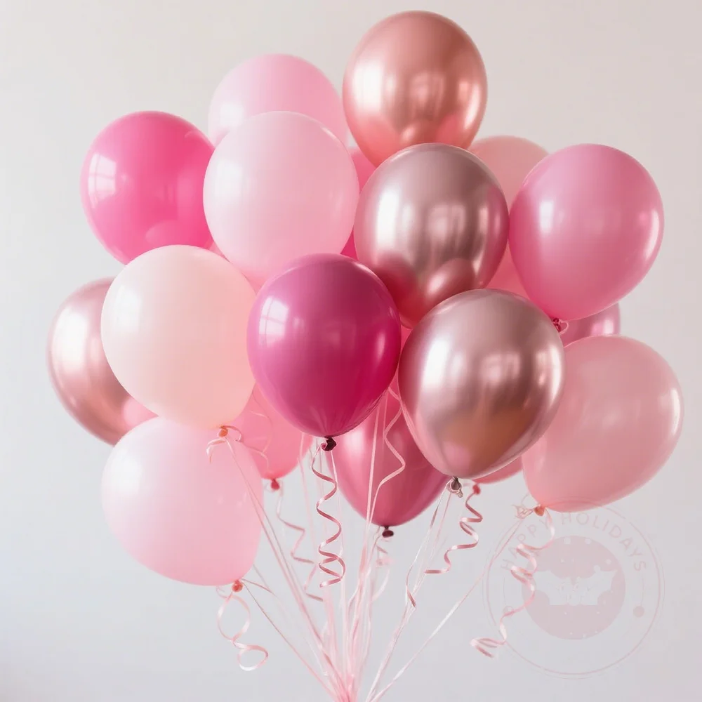 

50pcs Metallic Rose Gold Hot Pink Balloons Wedding Decor Birthday Party Decor Anniversary Decor Graduation Decor Holiday Decor