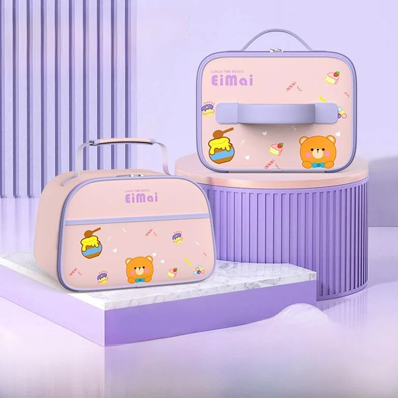 New Autumn Large Capacity Lunch Thermal Bag Children's Cartoon Rice Bag School Bag Thermal Bento Box Student Thermal Bag
