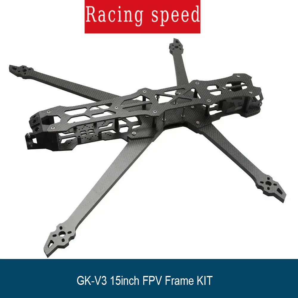 Kit de châssis FPV GK-V3 15 pouces, empattement 680 mm, V3 en fibre de carbone, stable pour drone quadricoptère de course FPV longue portée et freestyle