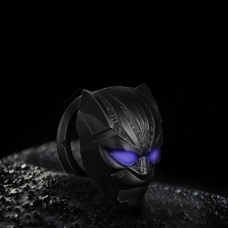 Black Panther one-touch start button protective cover sticker car interior ignition switch metal decorative sticker