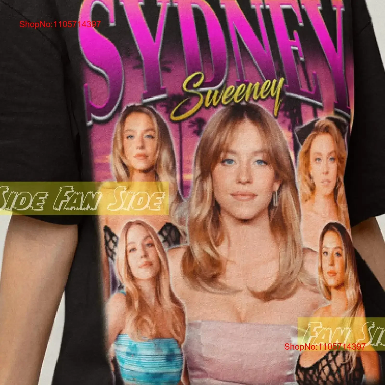 Sydney Sweeney T Shirt sweaT poster lovers vintage Washed Stylish homme Stretched designer clothes graphic Slightly Casual