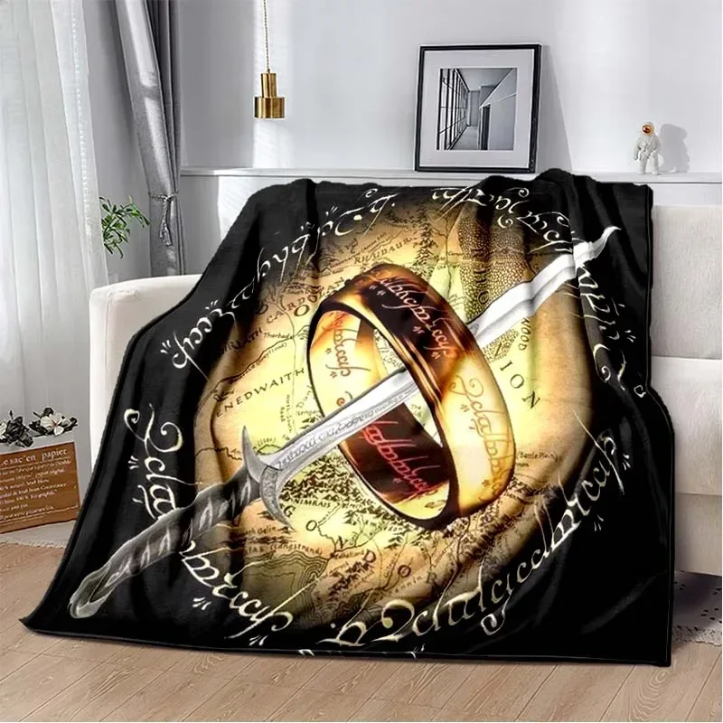 

L-Lord of the Rings Rings Printed Blanket Fashion Soft Cozy Living room Bedroom Sofa Bed Travel Blanket Child Birthday Gift