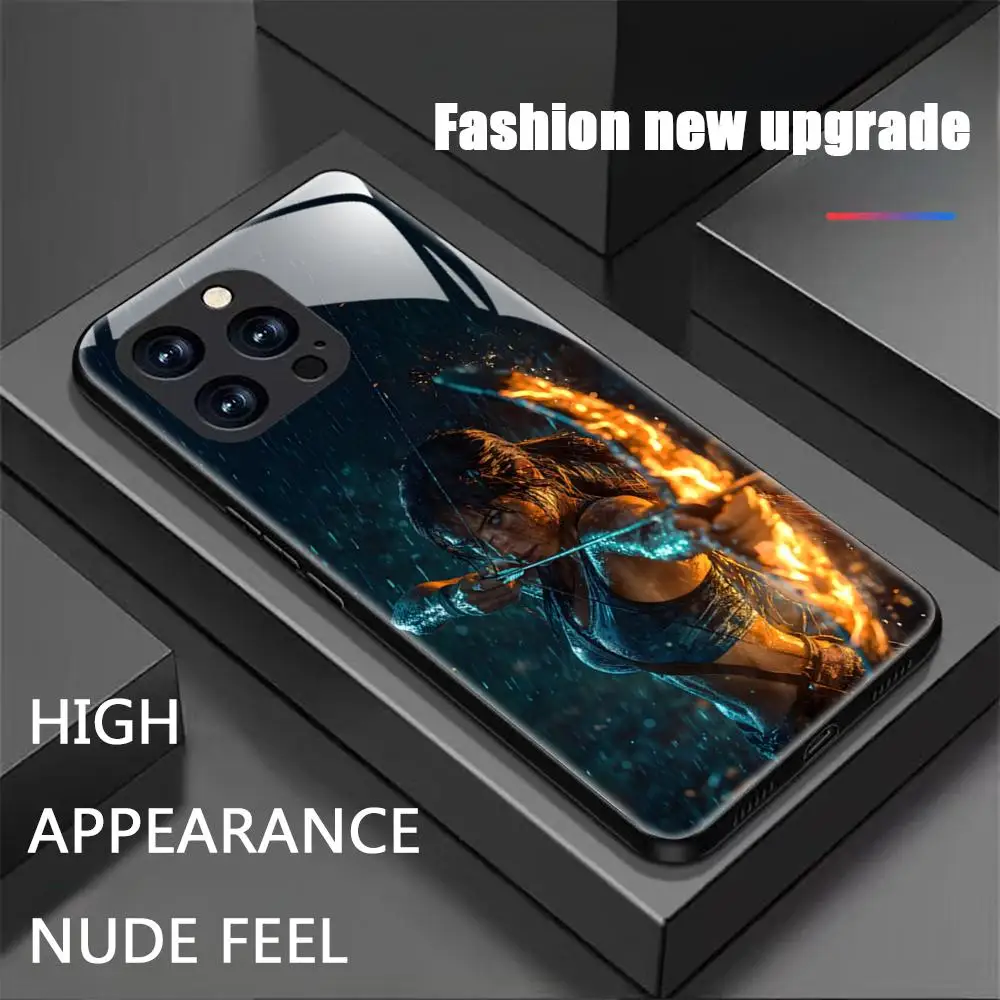 تومب رايدر شعبية لعبة قضية الهاتف آيفون 16 15 14 13 12 11 X XR XS 8 Plus Mini Pro Max الزجاج المغناطيسي جراب هاتف #2