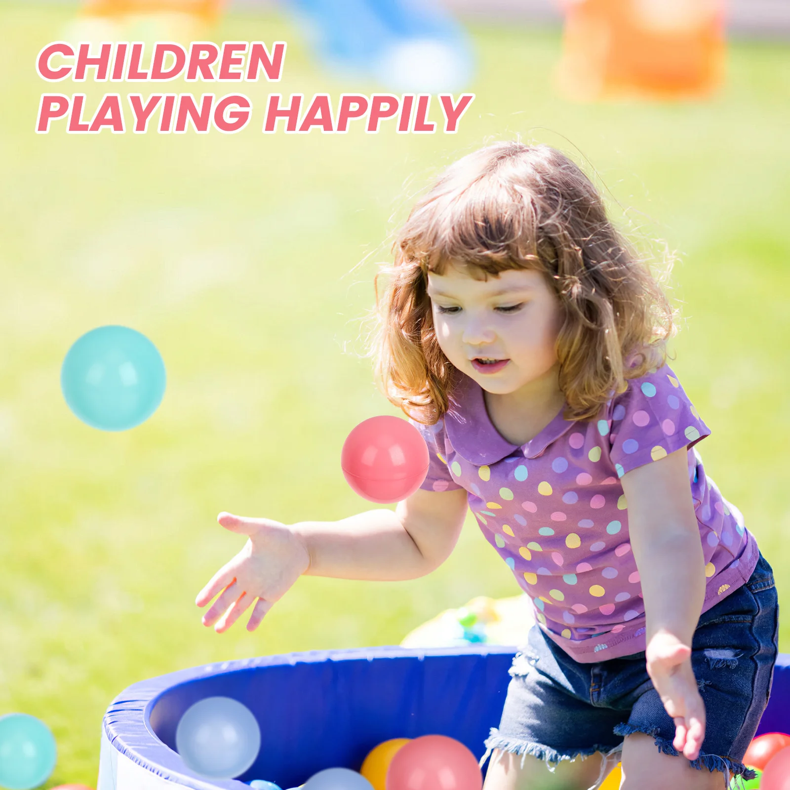 50Pcs Ocean Ball Colorful Plastic Balls Safe Non-Toxic for Kids Ball Pit Play Pool Tent Early Learning Coordination