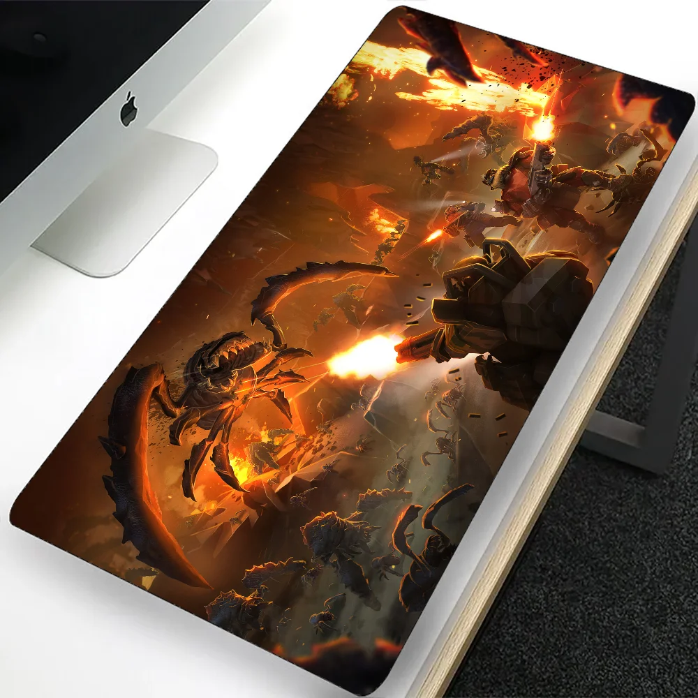 Tapis de souris de jeu deep rock galactic, grand format média, pour ordinateur portable et de bureau