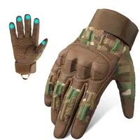 Tactical Gloves Airsoft Touch Screen Full Finger Gloves Hiking Training Climbing Hunting Non-slip PU Leather Mittens