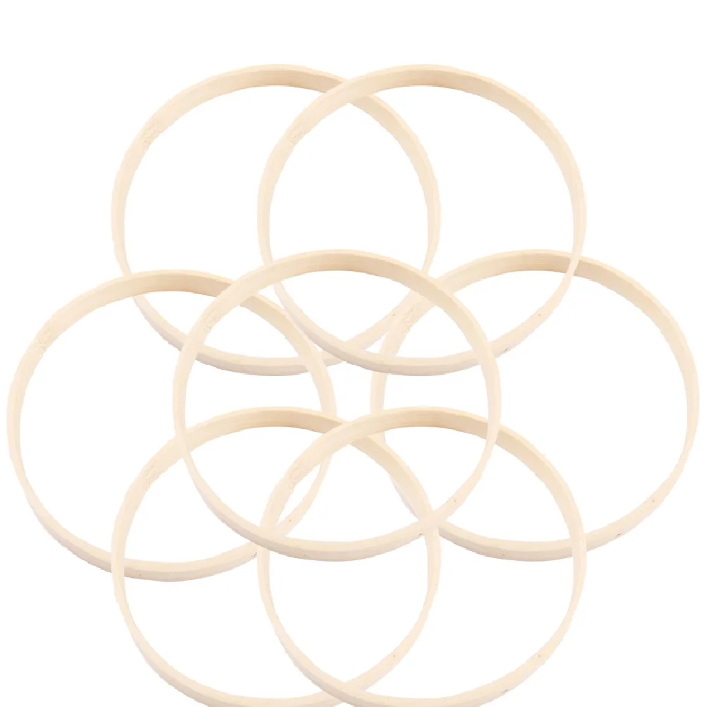 

10 Pcs Bamboo Rings Craft DIY Bamboo Dreamcatcher Ring Accessories Wall Hanging Home Decor Projects Portable