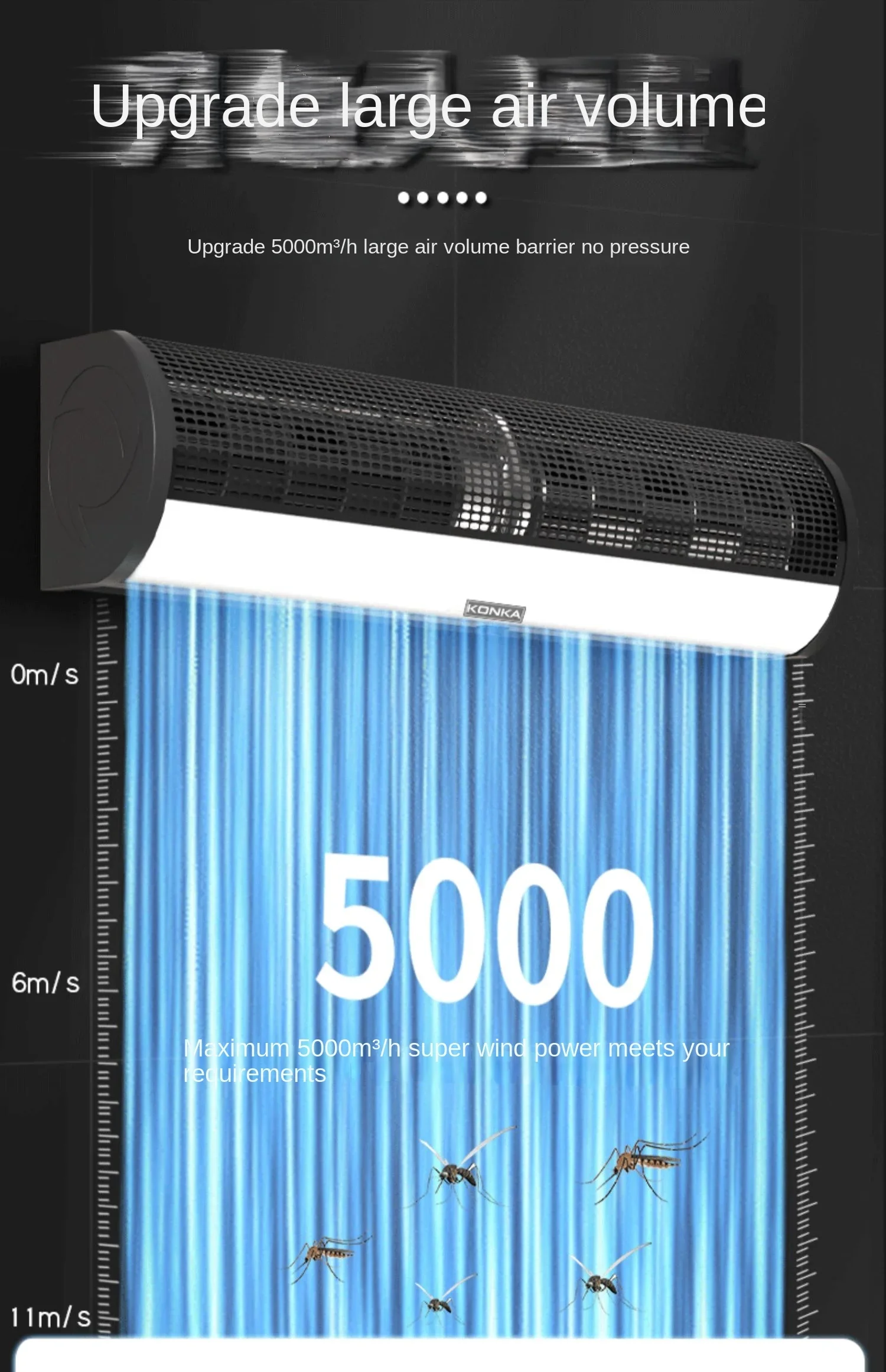 상업용 문짝, 식당, 카페, 상점용, 안개 천 제어, 220V