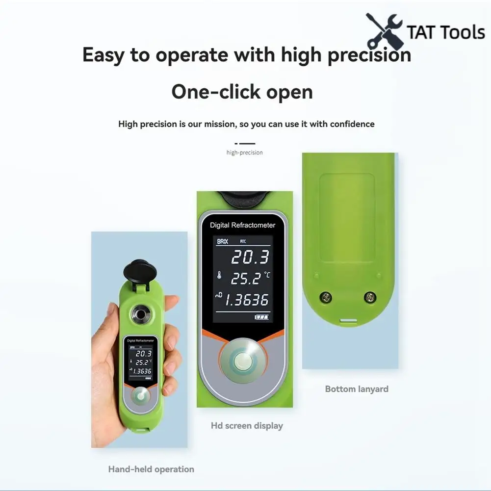 

Digital Refractometer Fruit Juice Sugar Meter For Food, Fruits And Vegetables, Beverages