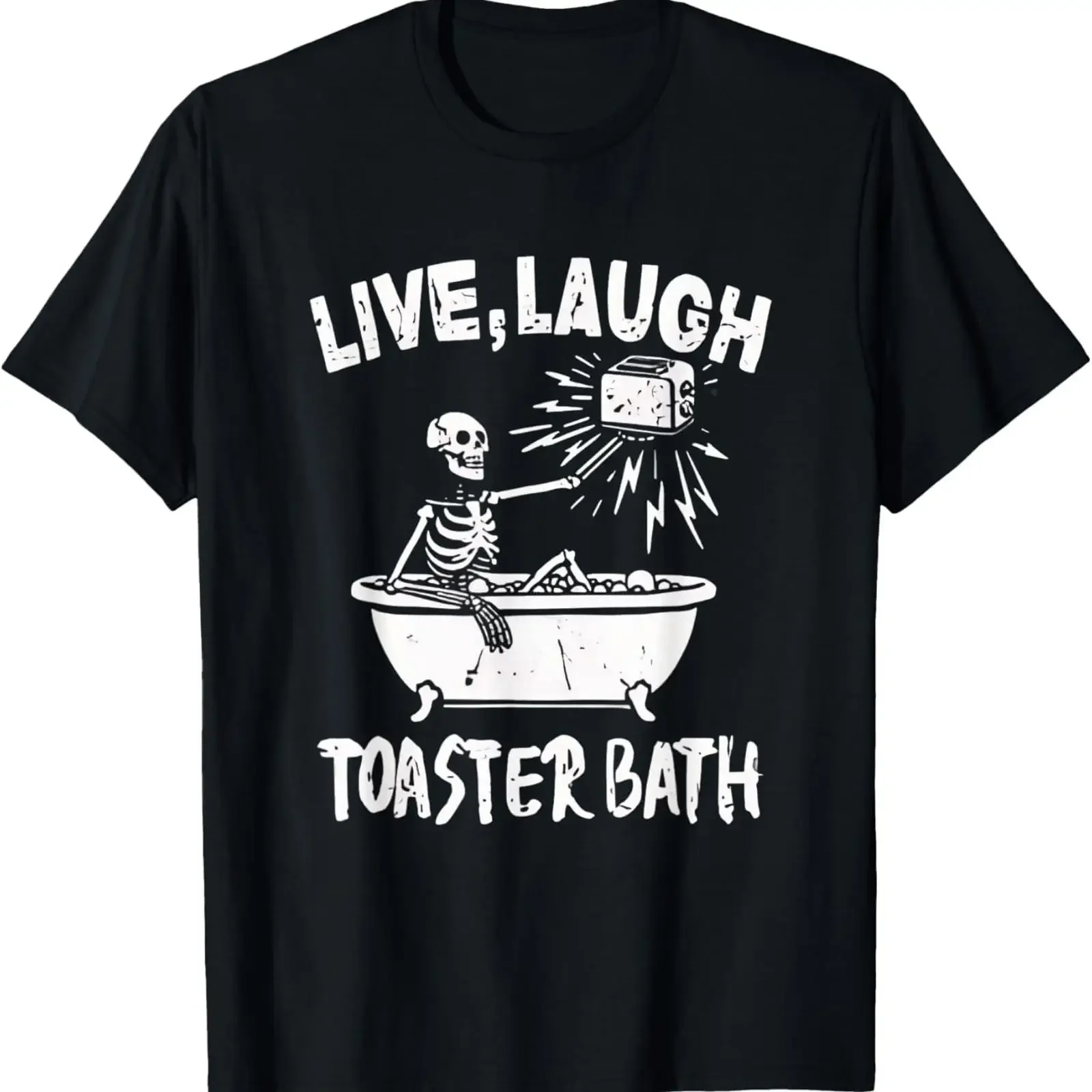 Berentoya Live Laugh Toaster Bath T Shirt vintage Washed graphic Breathable fashion Comfortable Stylish Versatile Soft